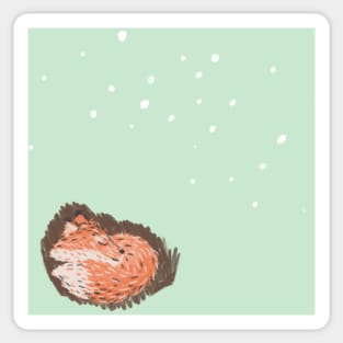 Sleeping Fox Sticker